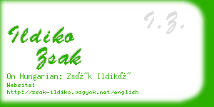 ildiko zsak business card